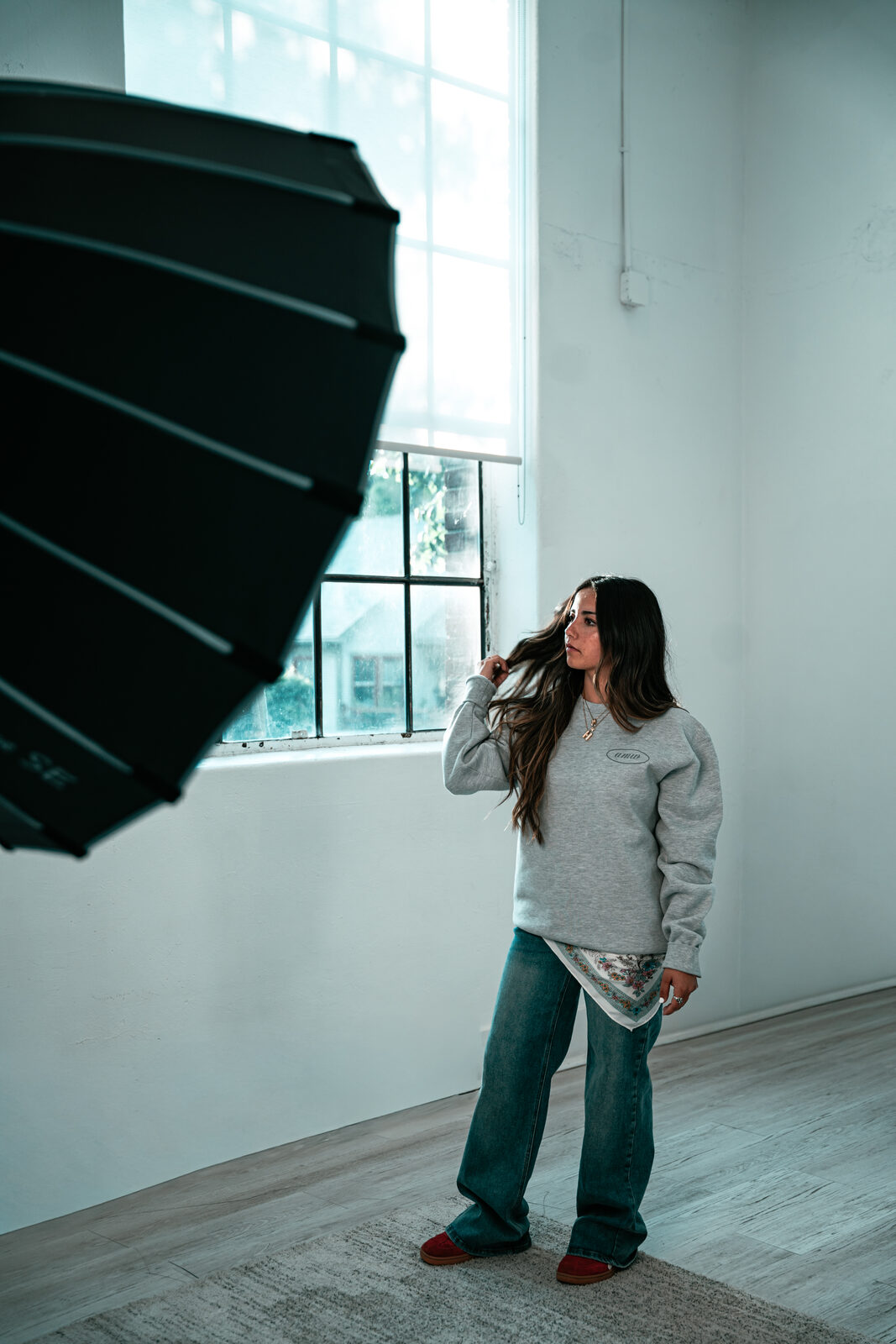 Studio portrait at the merch shoot